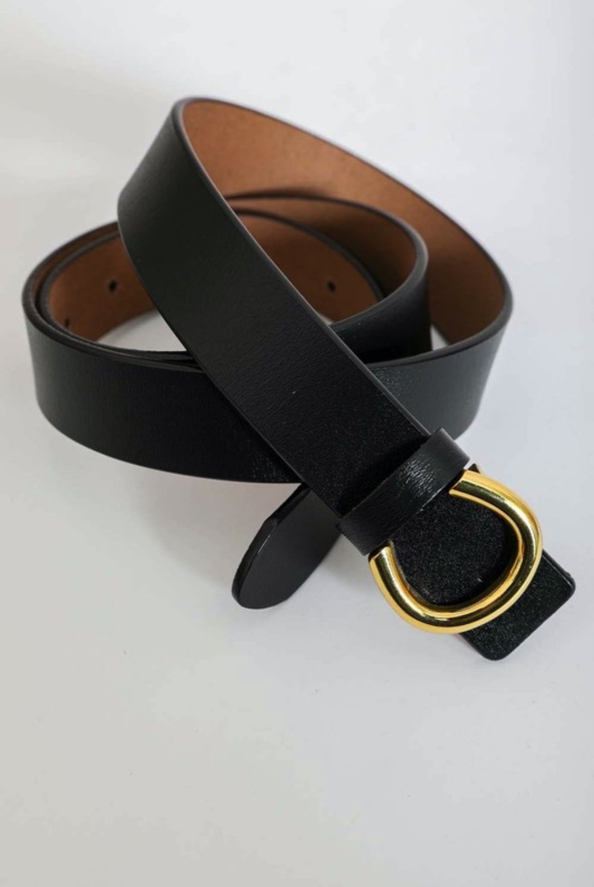 GENUINE LEATHER BLACK BELT - CĀPA Boutique
