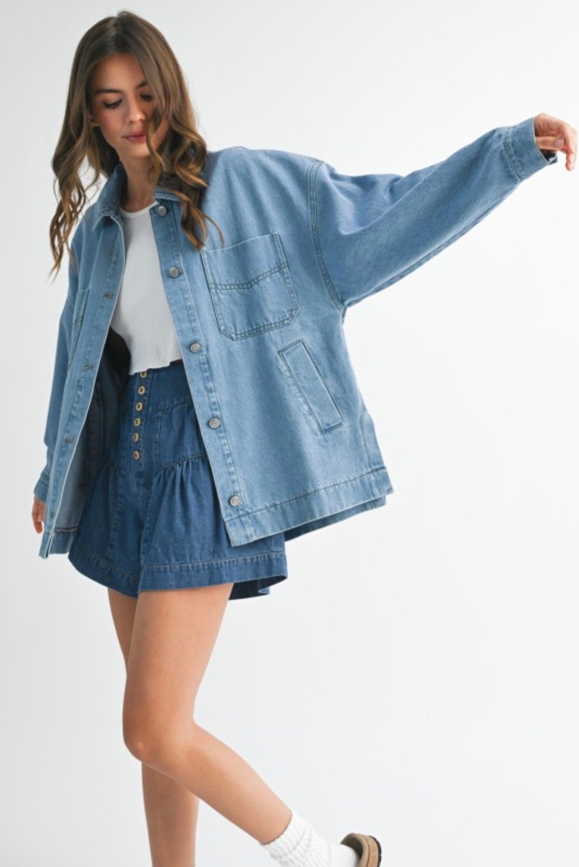 LOGAN RELAXED DENIM JACKET – CĀPA Boutique
