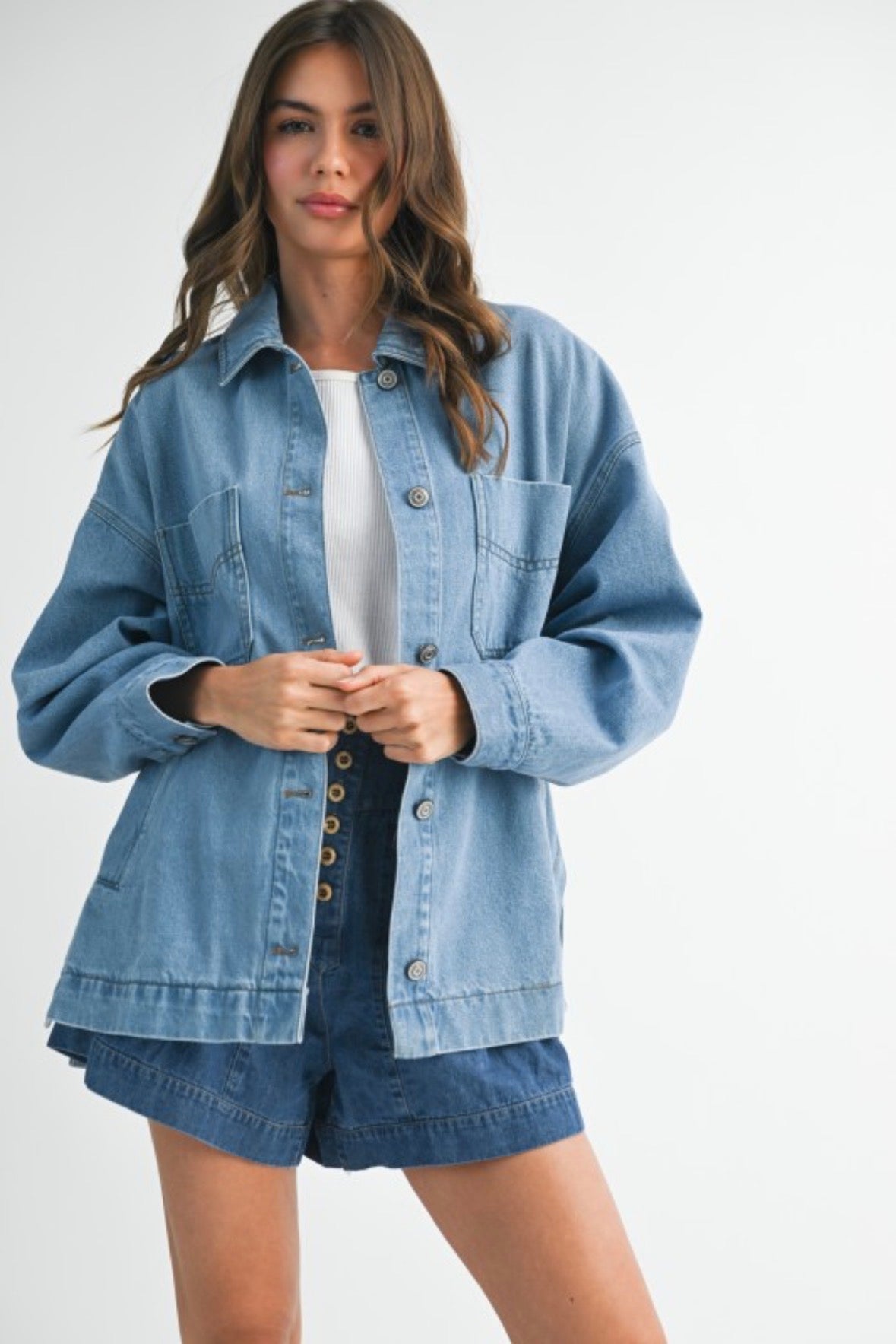 LOGAN RELAXED DENIM JACKET – CĀPA Boutique