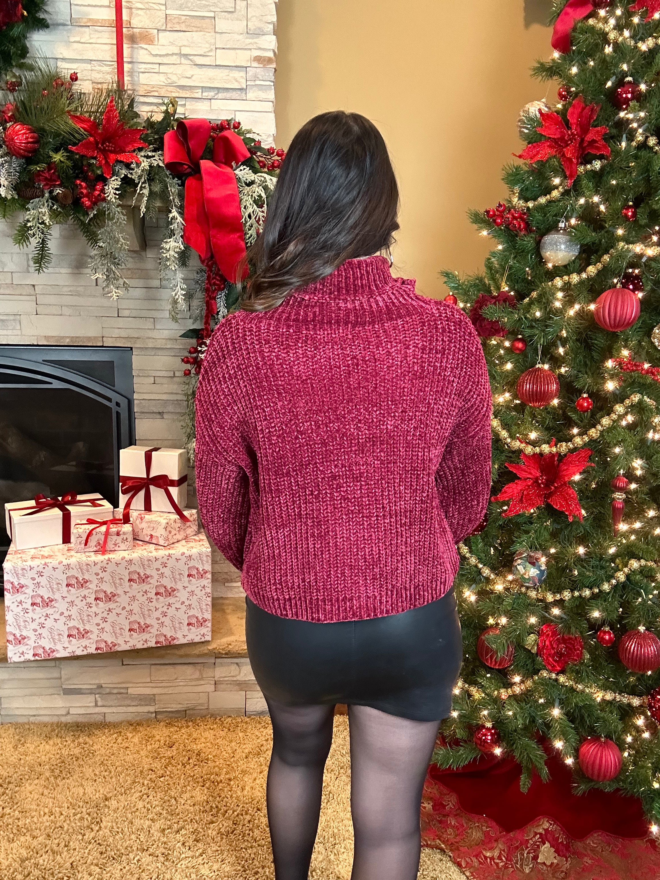 CABERNET CHENILLE SWEATER