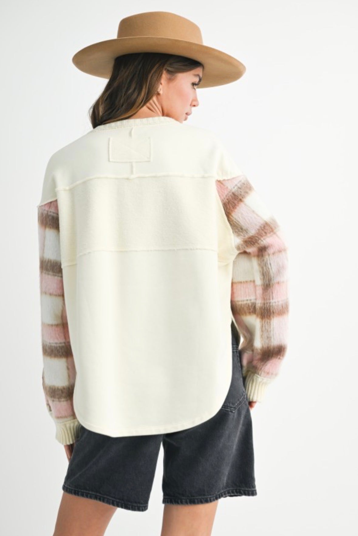 REBECCA PLAID PULLOVER