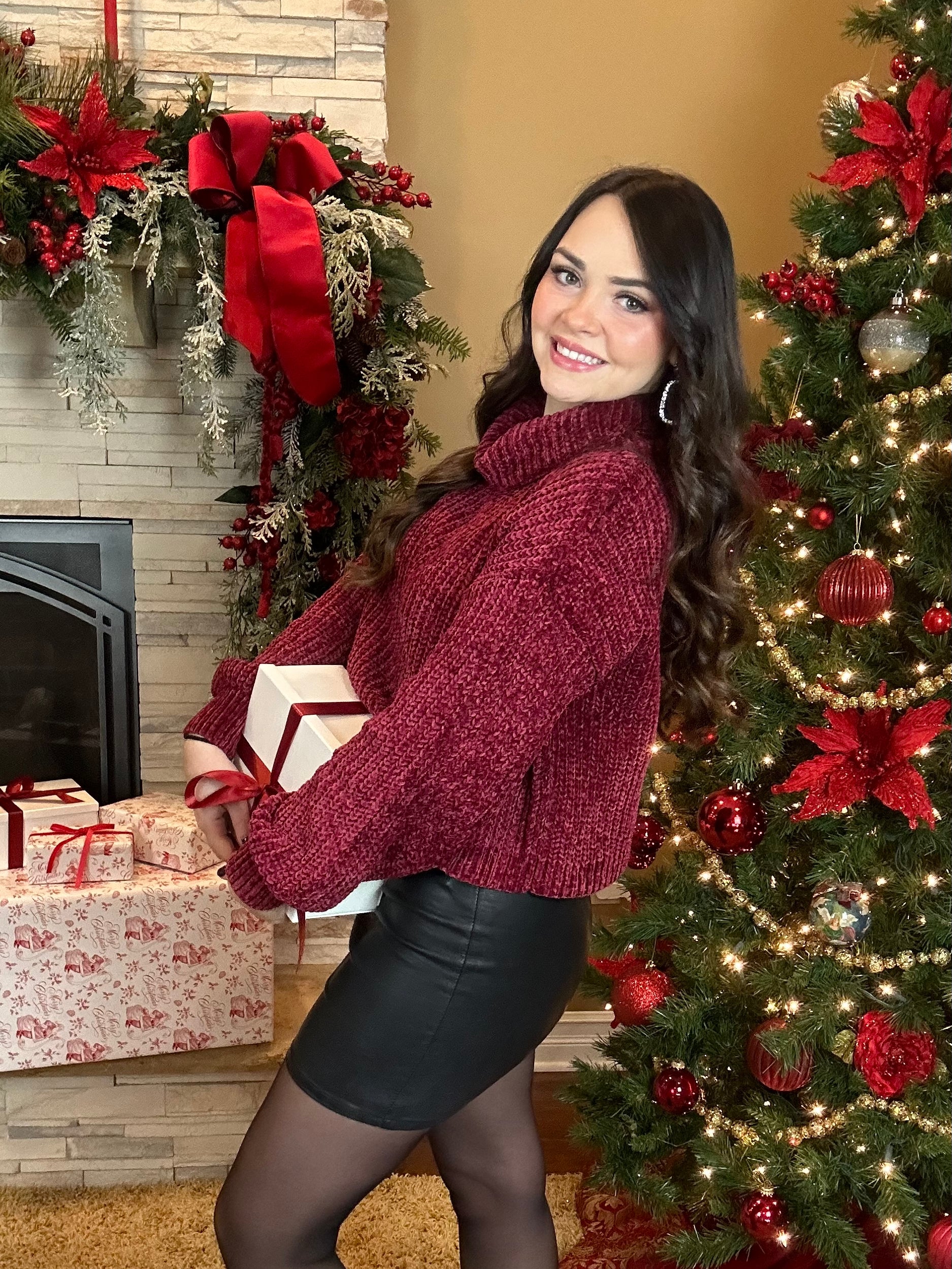CABERNET CHENILLE SWEATER