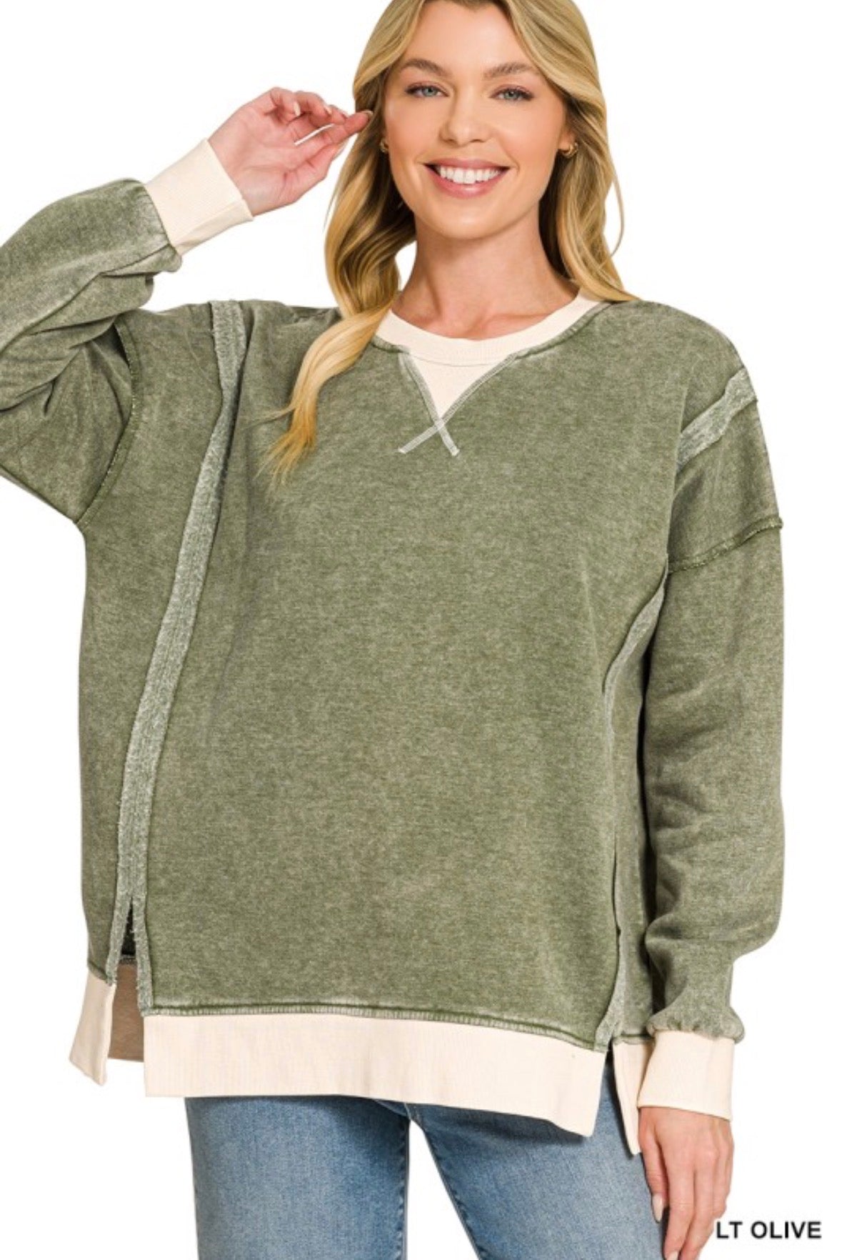 TOMMIE SWEATSHIRT - LITE OLIVE