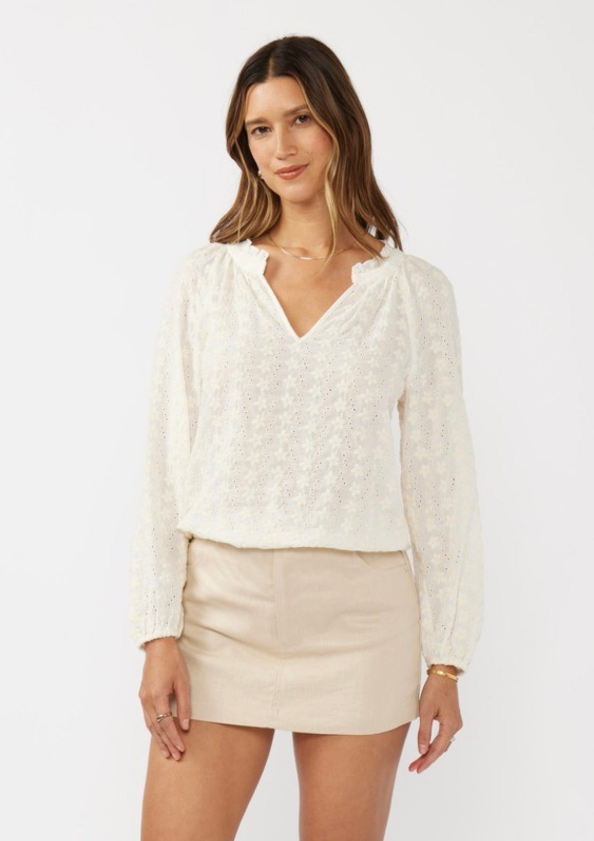 ALLIE EYELET BLOUSE