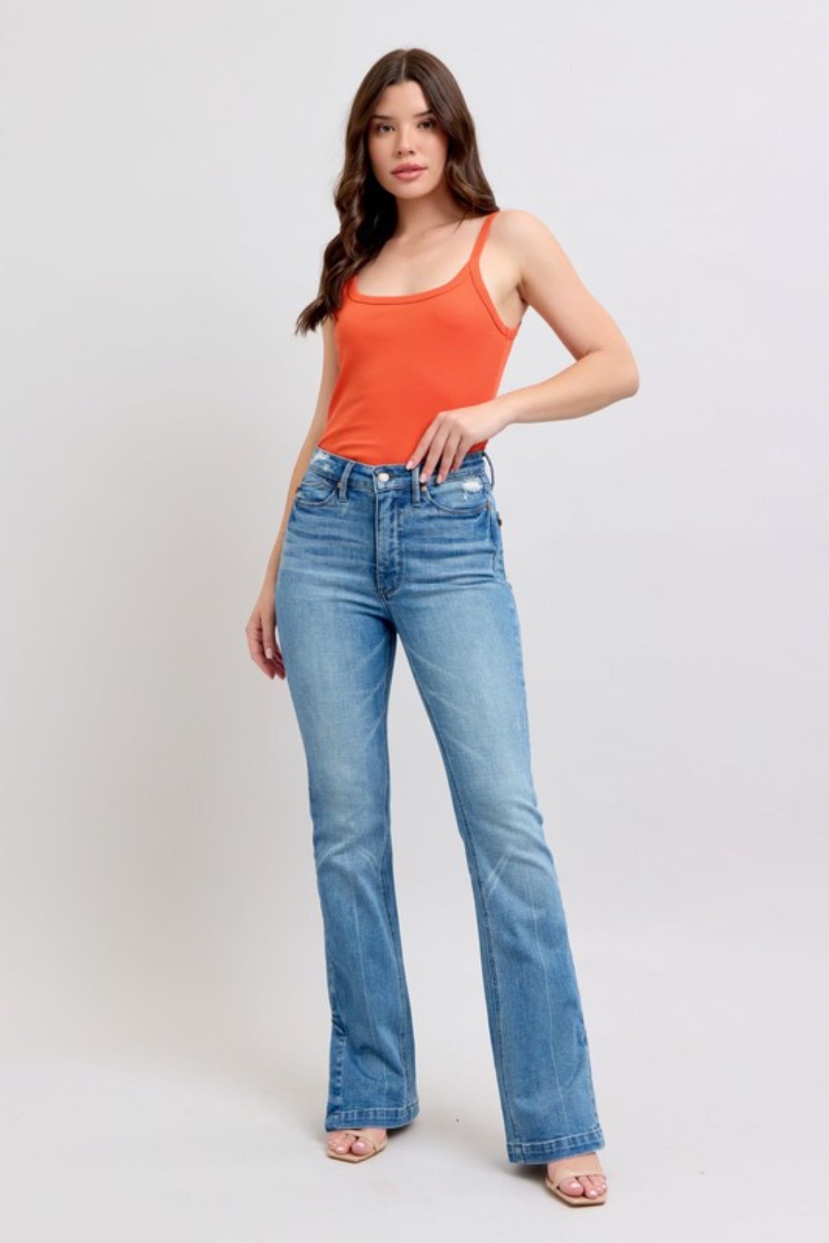 │Odd Studio│ Slit bootcut denim pants LIGHT BLUE OO3FFDP10 Men Denim Pants Flared Bootcut Jeans Loose Trousers Slit