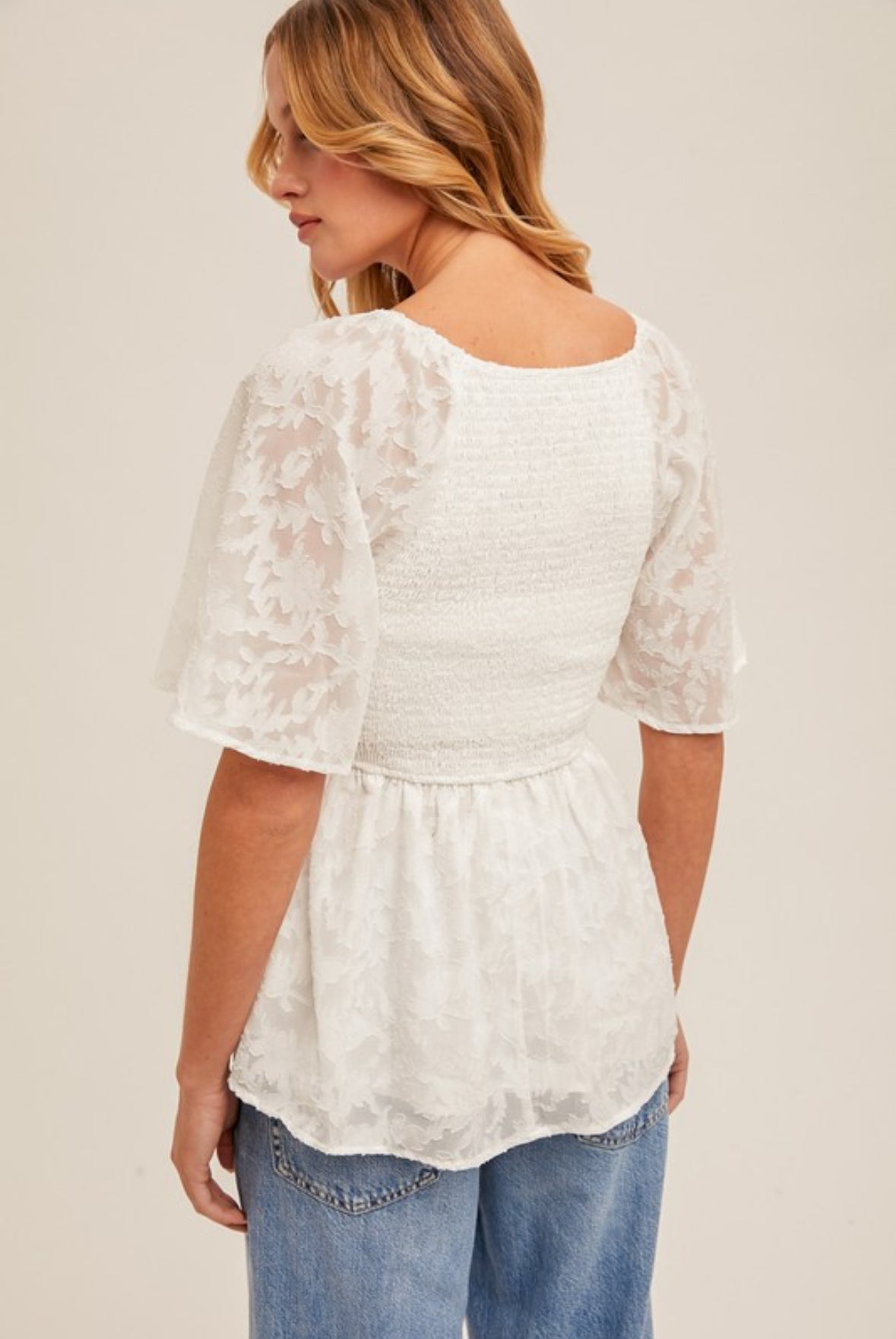 LUCILLE PEPLUM TOP
