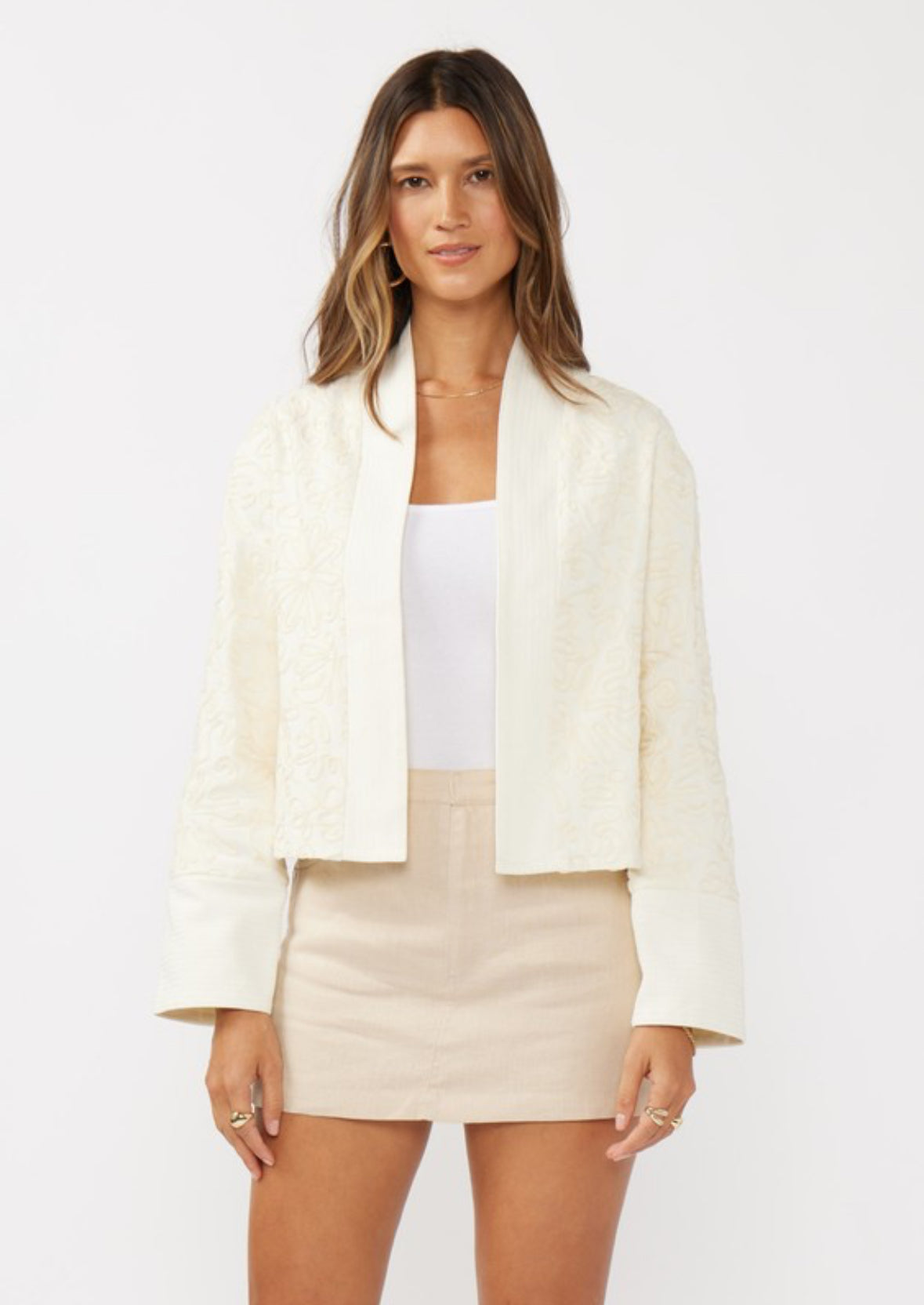 ANNICSE FLORAL CANVAS JACKET