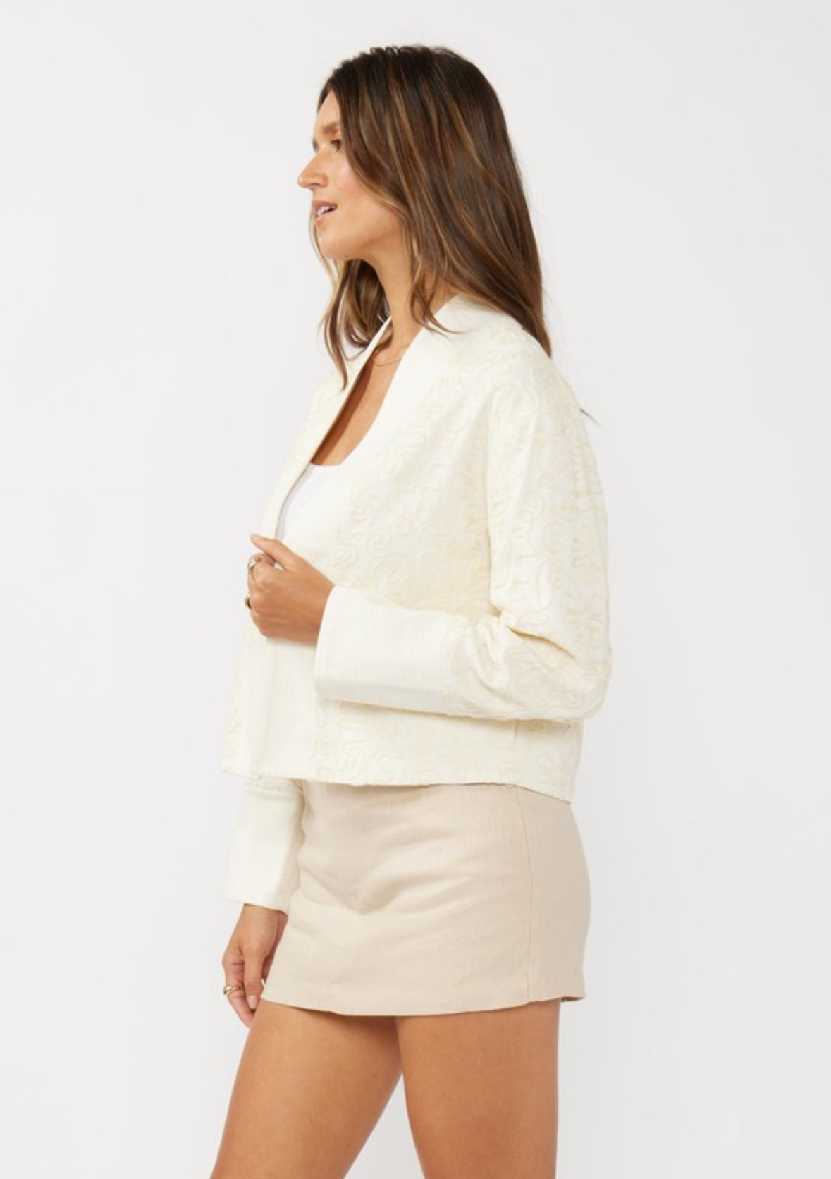 ANNICSE FLORAL CANVAS JACKET