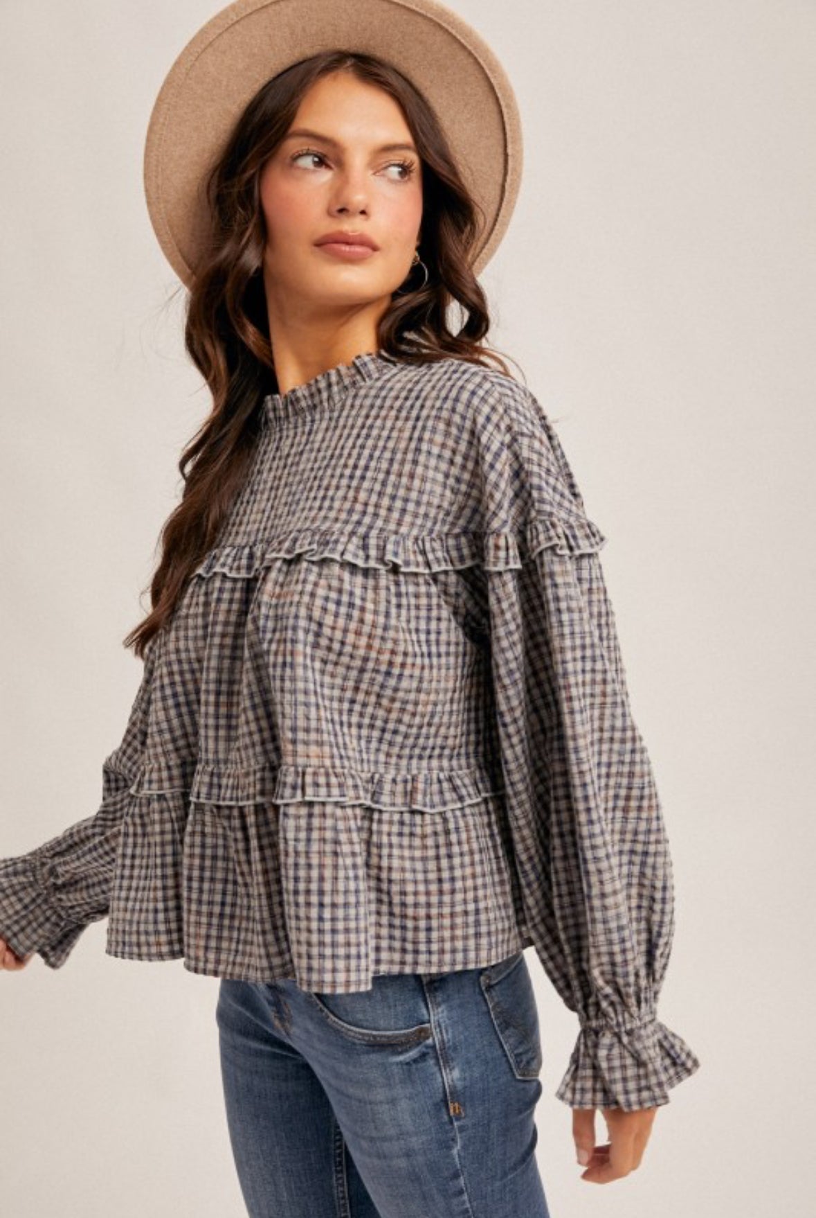 POPPY PLAID BLOUSE