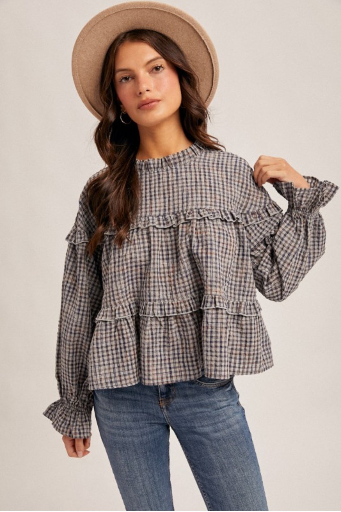 POPPY PLAID BLOUSE