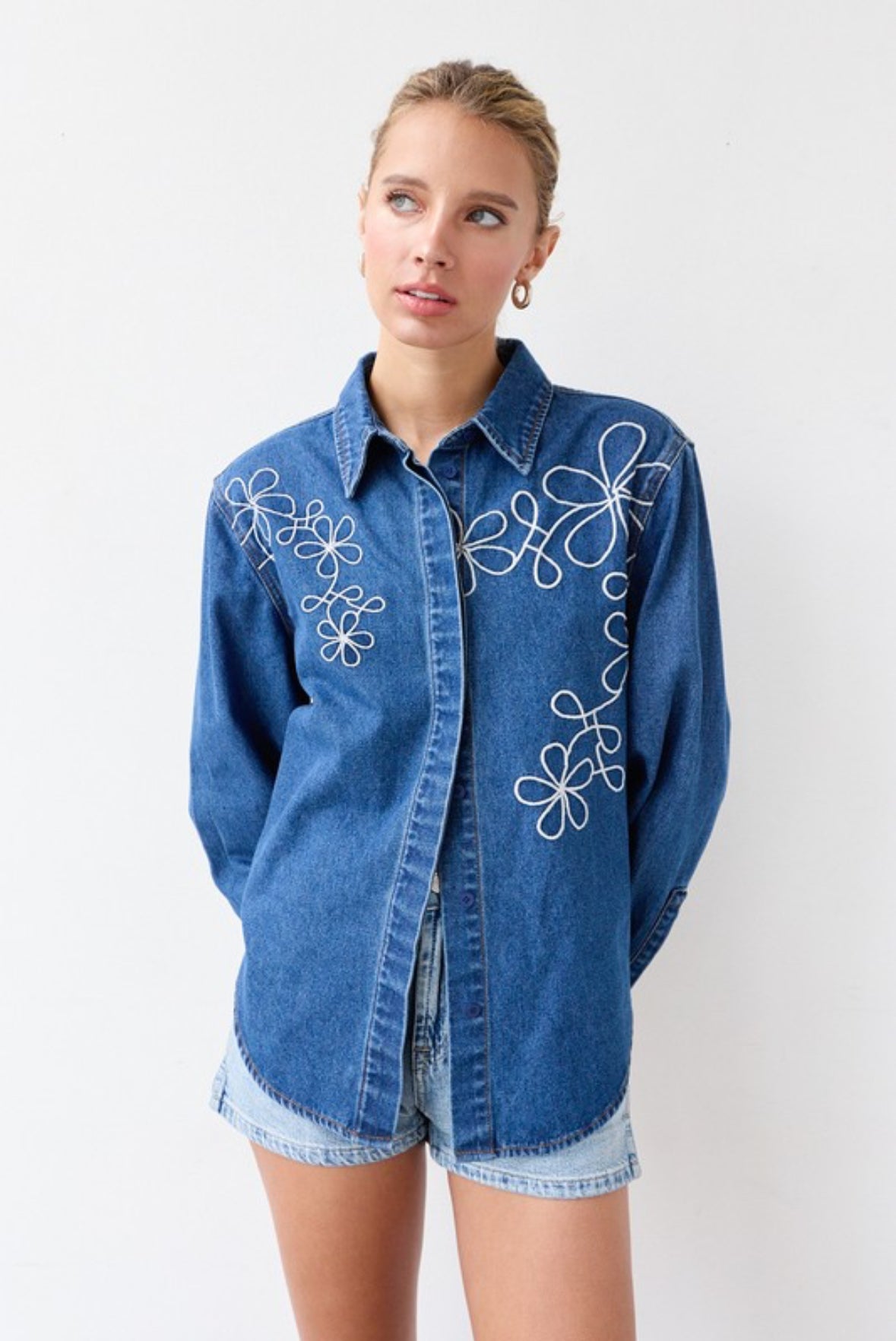 PAISLEY DENIM SHACKET – CĀPA Boutique