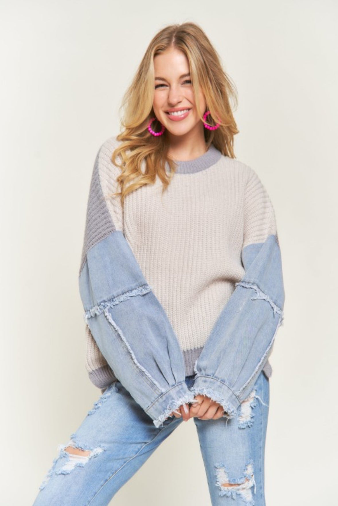 ALICE MIXED MEDIA SWEATER