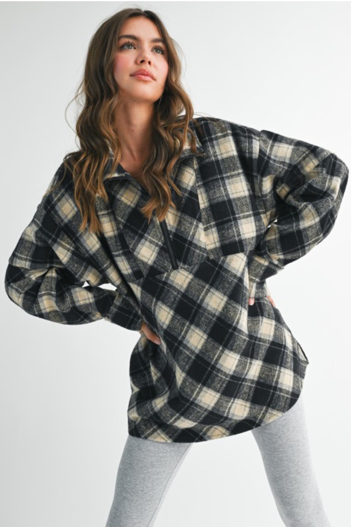 LANDRY PLAID PULLOVER