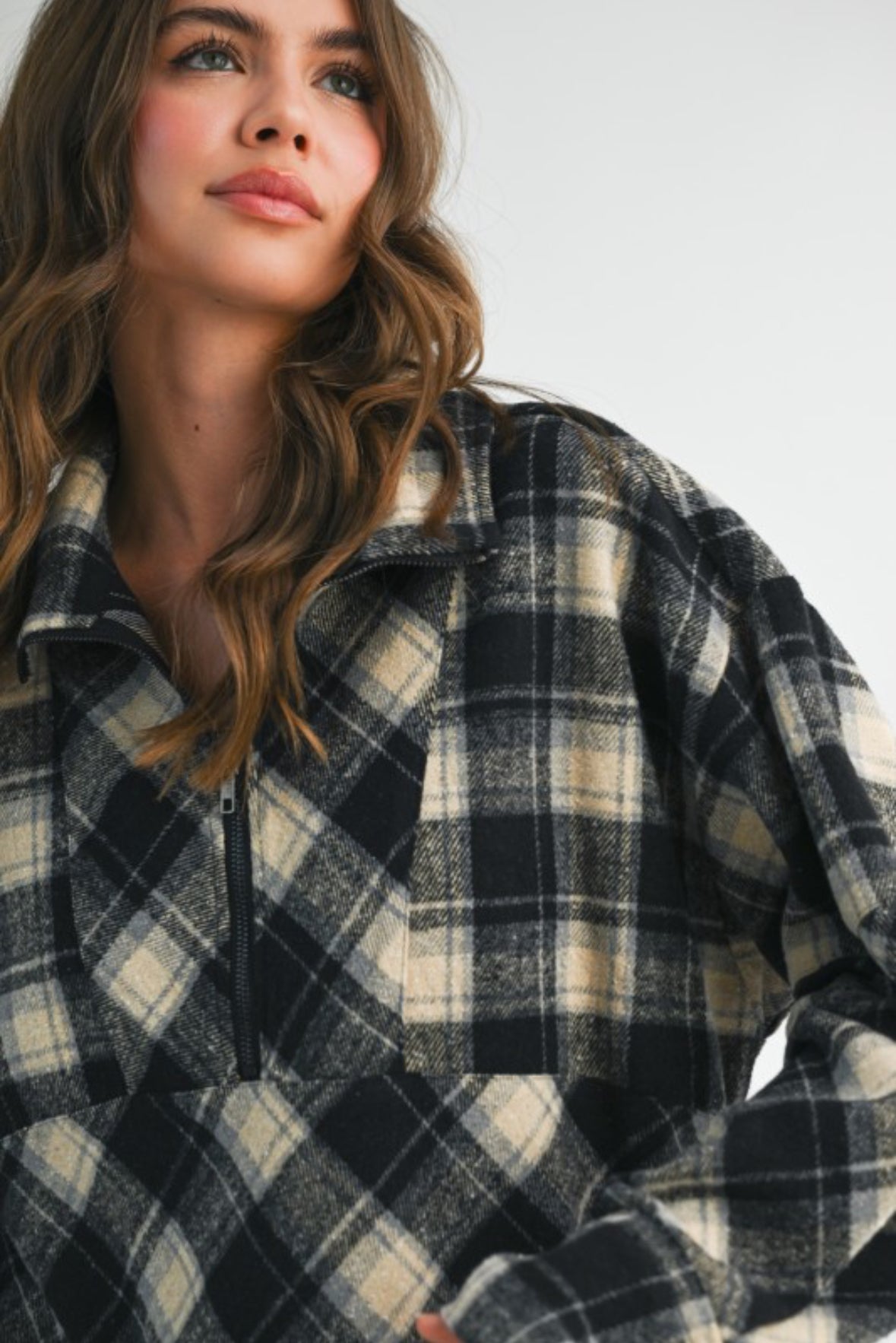 LANDRY PLAID PULLOVER