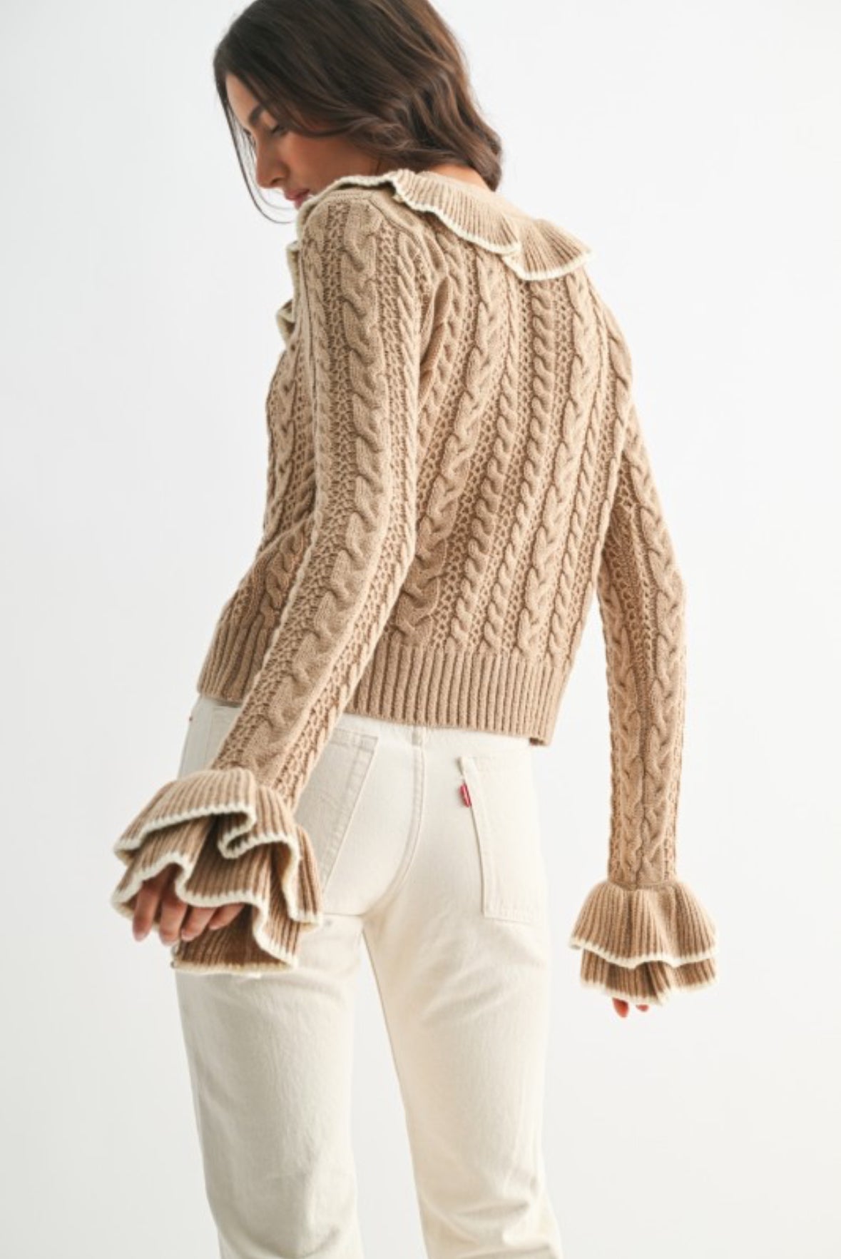 TAYLOR RUFFLE CARDIGAN
